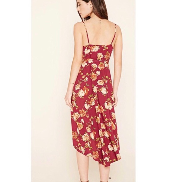 Forever 21 Floral Wrap Dress Small - Picture 2 of 4